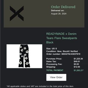 Denim tears x READYMADE flare sweats